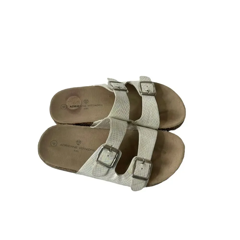 Adrienne Vittadini Girls Size 4 Buckle Sandals Bambini‎ Slides